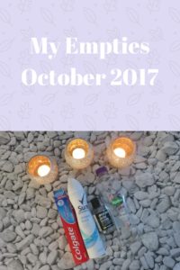 My empties October 2017
