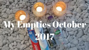 My empties October 2017