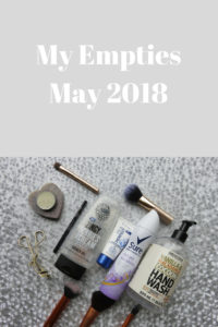 my empties May 2018