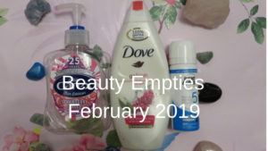 beauty empties used during February