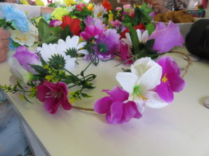 silk flowers for flower crown making
