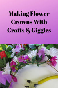 making flower crowns with Crafts & Giggles