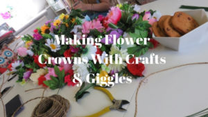 making flower crowns with crafts and giggles