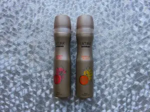 Lacura body spray empties used during April