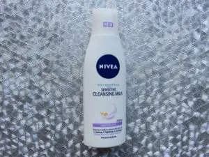 Nivea Sensitve cleansing milk used during April