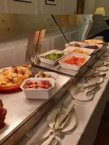 potatoes and vegetables at the carvery