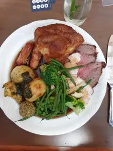 plate full of carvery food