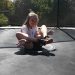 teenager on trampoline for birthday