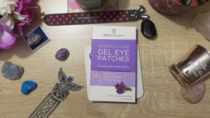 lavender gel eye patches empties used during June