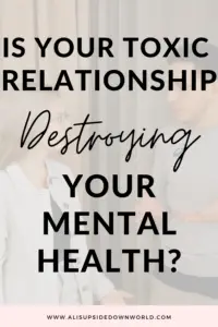 Toxic relationship & mental health pinterest title page