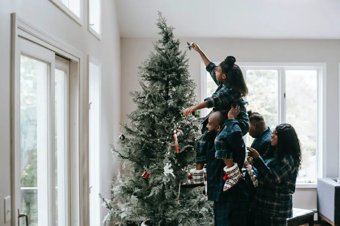decorating the Christmas tree- things to do with kids in December