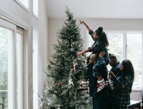 decorating the Christmas tree- things to do with kids in December
