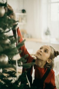 putting up the Christmas tree- things to do with kids in December