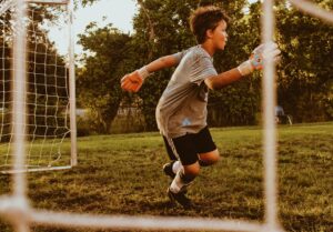 kid getting active outside