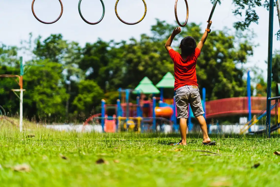 kid in playground