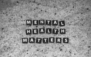 "mental health matters" written in tiles: a guide to depression for family and friends